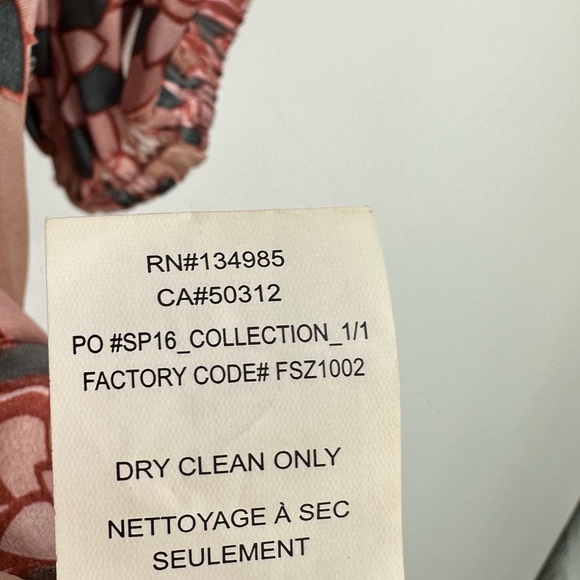 For Love & Lemons Silk Teresa Mini Dress Womens Small Pink Floral | F1933 - Picture 7 of 12